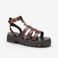Dame gladiatorsandaler med justerbar ankelrem