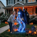 Grimglow - Oplyst Reaper Halloween Dekoration med LED Lanterne