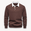 Jaxon - Langærmet poloshirt med polokrave med knaplukning