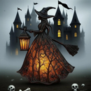 Halloween Troldelampe med LED Lys
