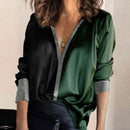 Grace – Elegant Bluse med V-udskæring & Lange Ærmer