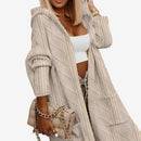 Dame Kabelstrik Hooded Cardigan