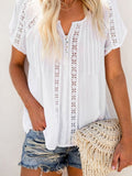 Tracie afslappet bluse med V-hals
