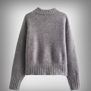 Rosa - Dame cardigan med lynlås og rund hals Vintage-stil