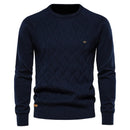 Luca sweater med rund hals og tekstureret design