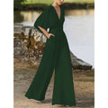 Amy jumpsuit med vide ben og V-hals