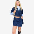 Dame todelt outfitsæt med V-hals top
