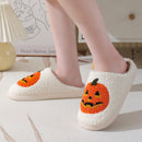 Halloween Slippers with Pumpkin Design