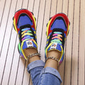 Anna - Rainbow Sneakers med Komfortabelt og Legende Design