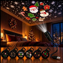 NordicGlow - USB LED juleprojektorlampe med festlige mønstre