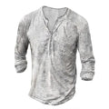 Mark - Langærmet T-shirt med henleykrave og knapdetaljer