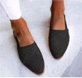 Mira - Trendy slip-on slingback sko med vævet, struktureret