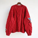 Lena V-hals cardigan med broderi patchwork og knaplukning