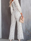 Scarlett - Dame jumpsuit med V-hals og smal pasform