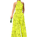 Eleni - Dame jumpsuit med bredde ben & print