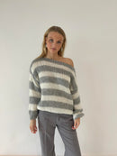 Lily - Overdimensioneret stribet sweater med rund hals og
