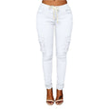 Violette cargobukser med slim fit