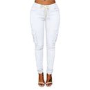 Violette cargobukser med slim fit