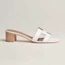 Florence – Sandaler med Åben Tå Slip-On og Mellem Høj Hæl