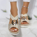 Dame kilehælssandaler med peep toe
