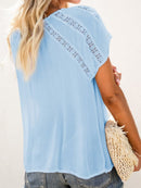 Tracie afslappet bluse med V-hals