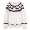 Lina - Fair Isle-sweater med smal pasform og ribbede