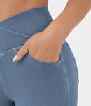 CurveChic - Jeans med høj talje i stretchdenim