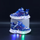 DinoSteps - Lysende sko med dinosaurdesign og LED-såler