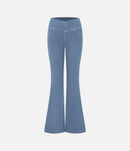 CurveChic - Jeans med høj talje i stretchdenim