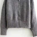 Rosa - Dame cardigan med lynlås og rund hals Vintage-stil