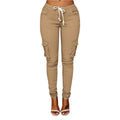 Violette cargobukser med slim fit
