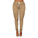 Violette cargobukser med slim fit