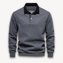 Jaxon - Langærmet poloshirt med polokrave med knaplukning