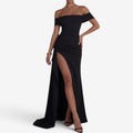 Dame Off-Shoulder Slim Maxi Kjole