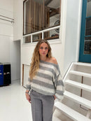 Lily - Overdimensioneret stribet sweater med rund hals og