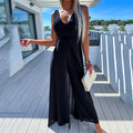Amelia - Ærmeløs Jumpsuit med V-hals