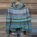 NordicCozy - Varm uldsweater med hætte til kvinder