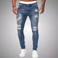 Max - Slim fit bukser med flere lommer og slidte detaljer