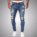 Max - Slim fit bukser med flere lommer og slidte detaljer