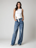 Christine - Casual jeans med flere lommer og en løs pasform
