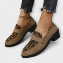 Mara - Klassiske Smutte På Loafers med moderne leopardaccent