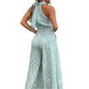 Eleni - Dame jumpsuit med bredde ben & print