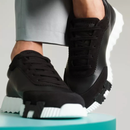 Dame Sneakers med Snørelukning og Skridsikker Sål