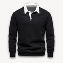 Jaxon - Langærmet poloshirt med polokrave med knaplukning