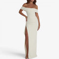 Dame Off-Shoulder Slim Maxi Kjole