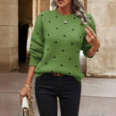 Yara strikket sweater med prikker