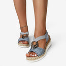 Dame kilehælssandaler med peep toe