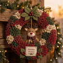 Yulestitch - 3D Julekrans DIY Kit i Stof