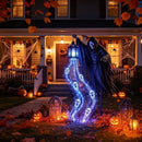 Grimglow - Oplyst Reaper Halloween Dekoration med LED Lanterne