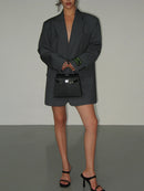Abigail - Oversized klassisk blazer med lange ærmer og